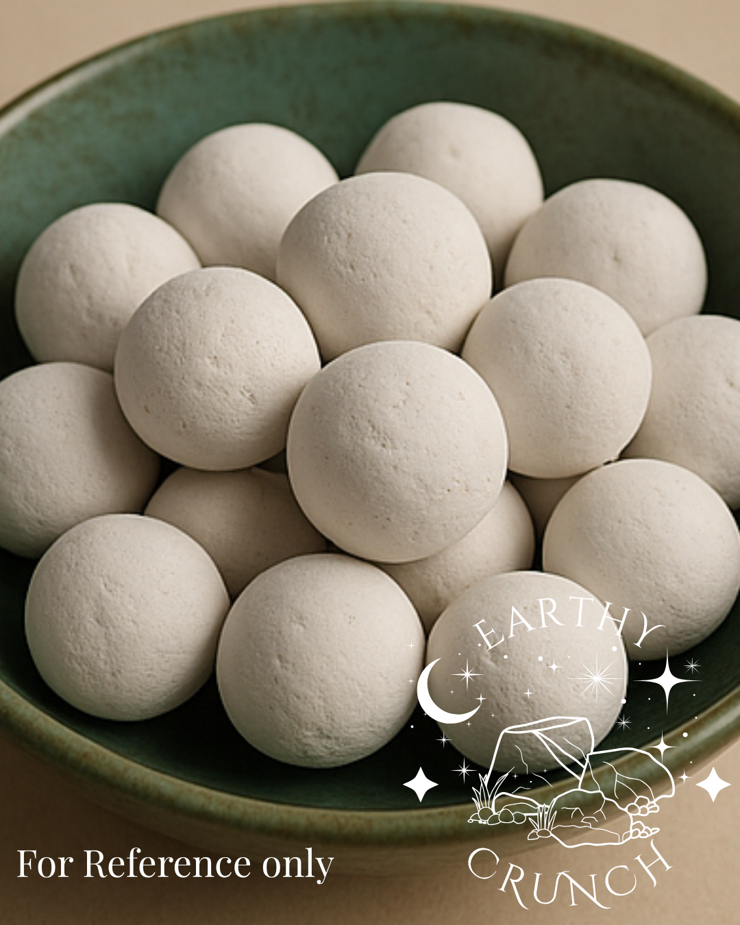 White Slate Balls with crumbs (x4) - Indian Shale Stone treats