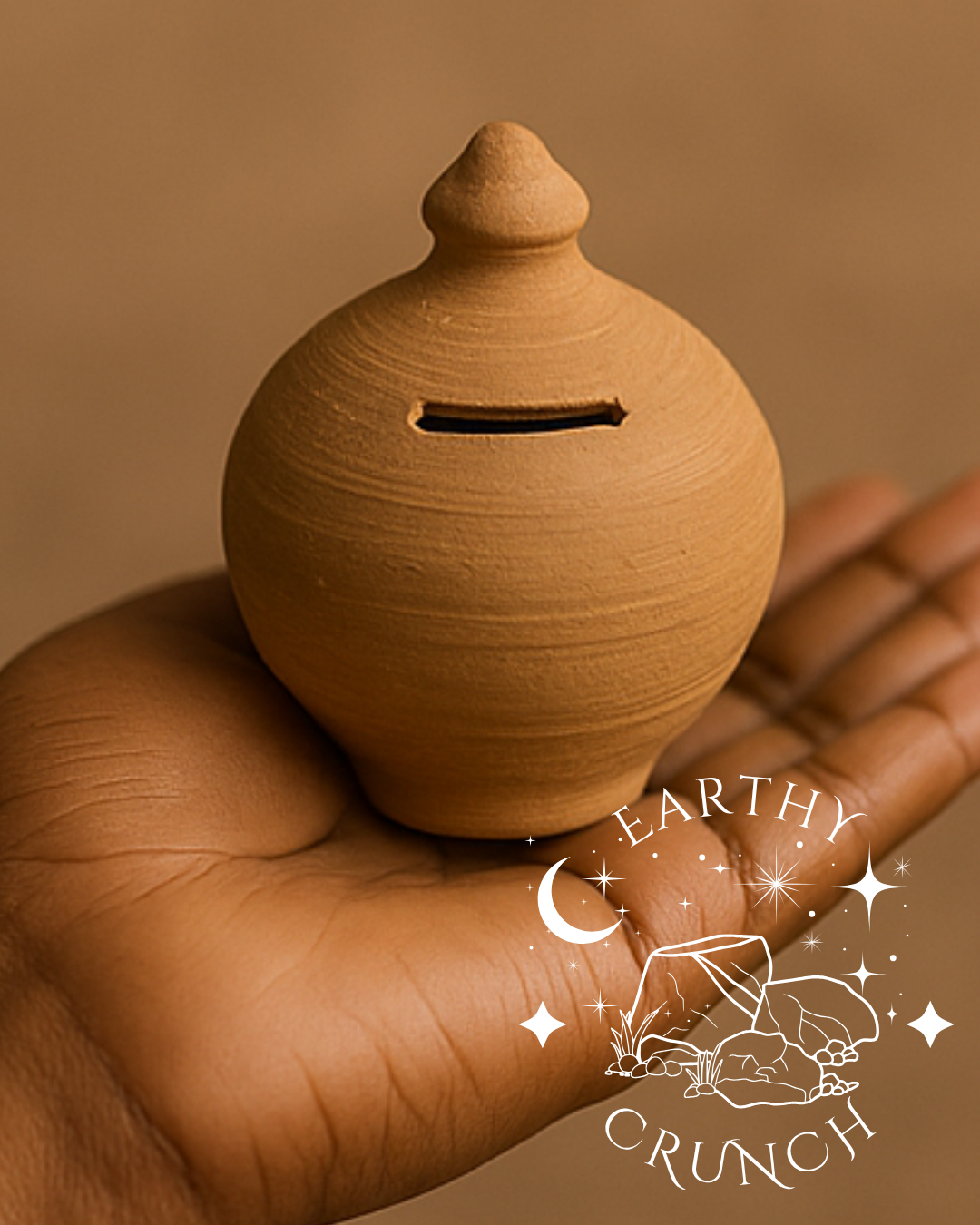 Mini Whole Gullak Terracotta Clay Pots (125g)- Edible clay pots for Pica