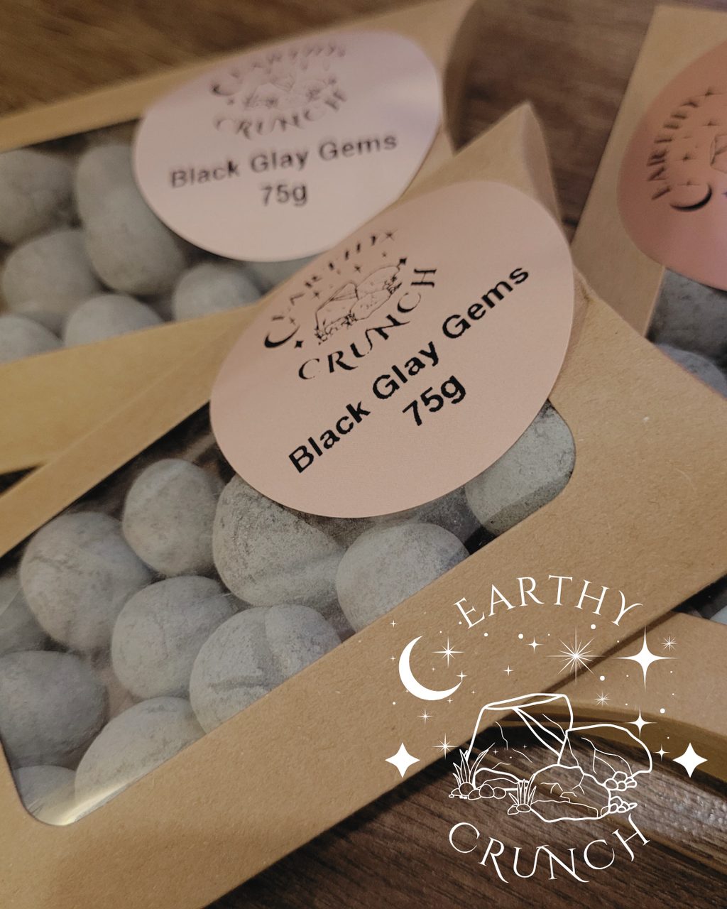 Black Clay Gems - Edible clay treats for Pica