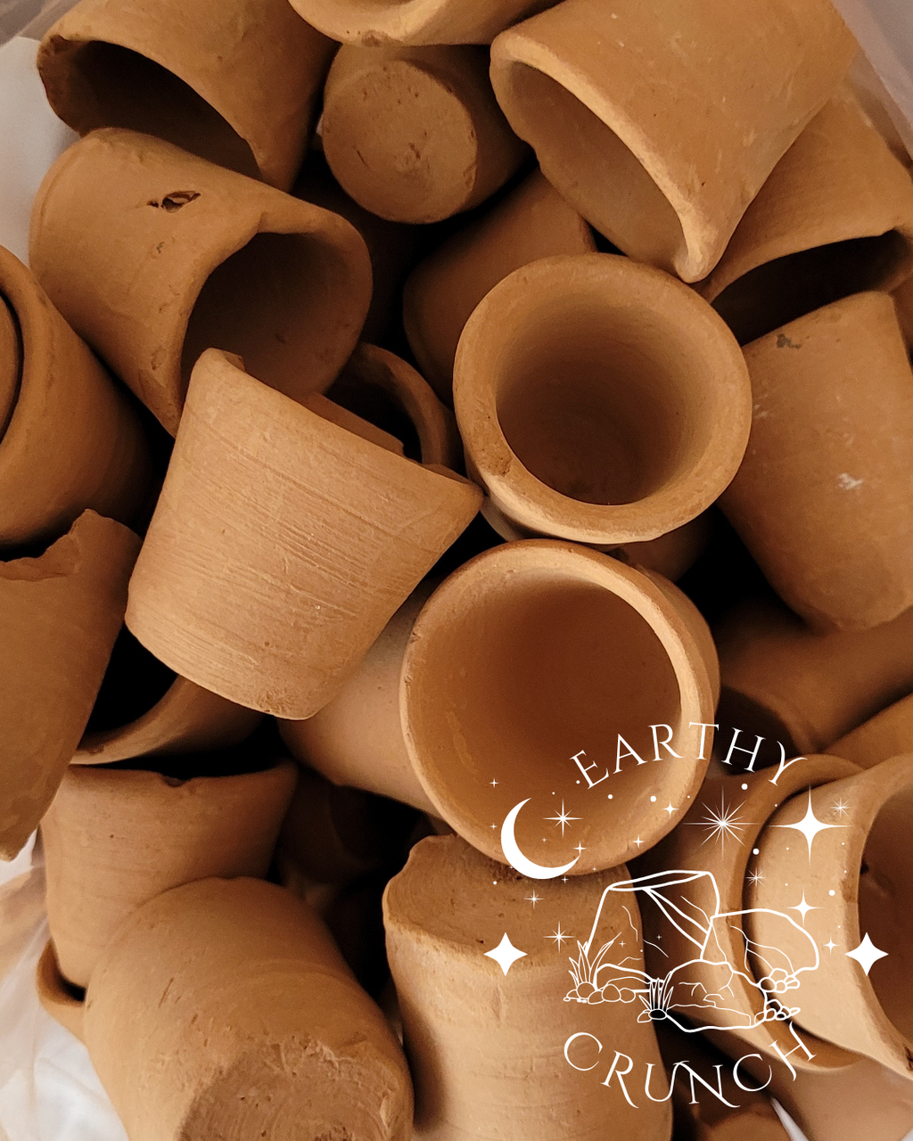 Indian Terracotta Tiny Glasses or Shot Pots - Edible Clay pots for Pica/Geophagia