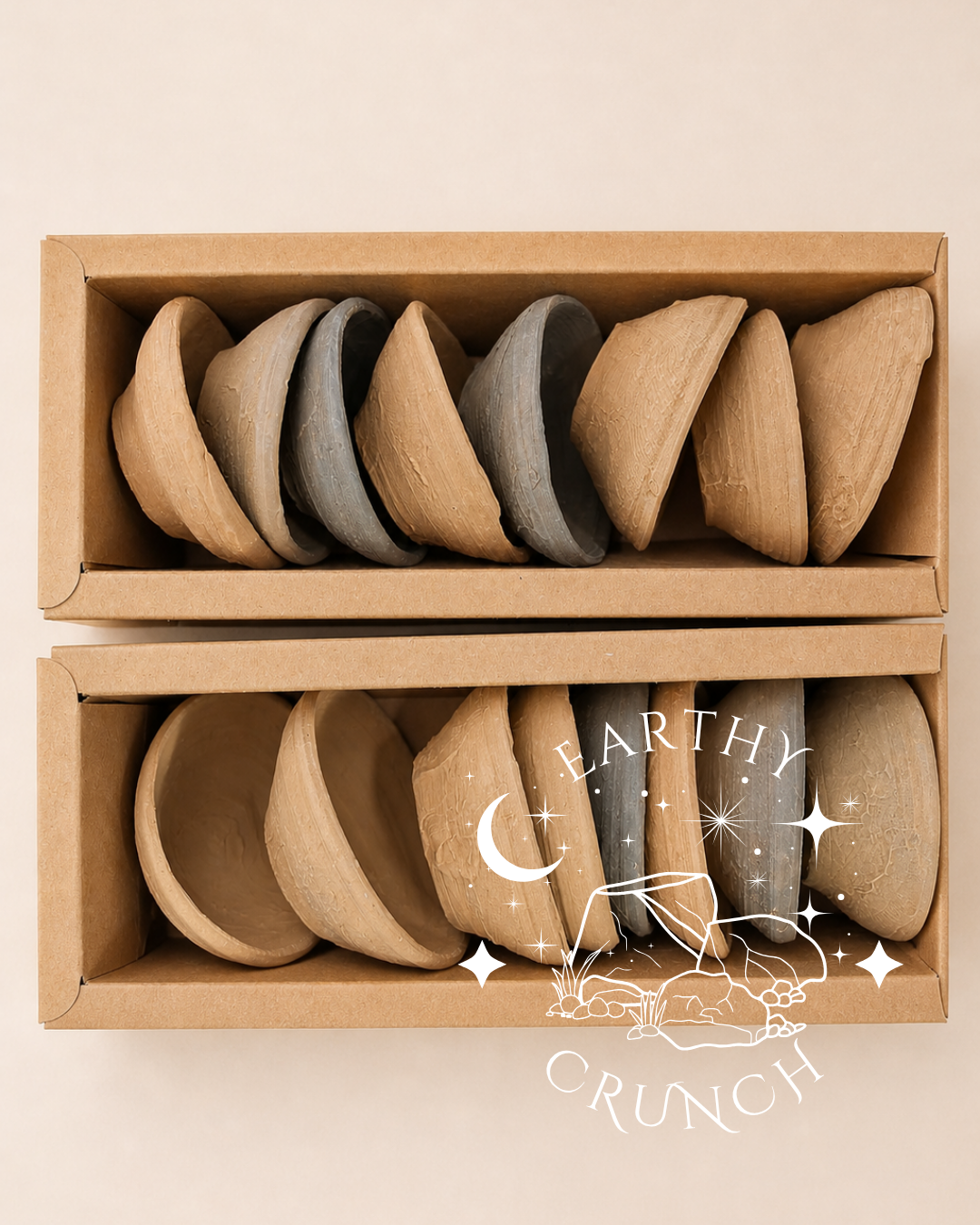Indian Terracotta Clay Pot Saucers (Diyas) - Edible Mineral-Rich Indian Terracotta