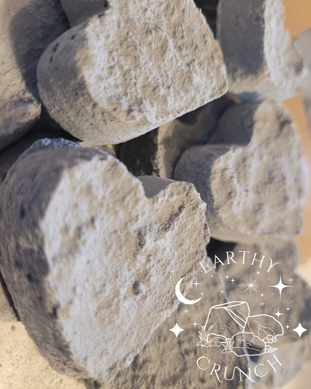 Grey Hearts (2x Cookies) - Edible clay treats for Pica