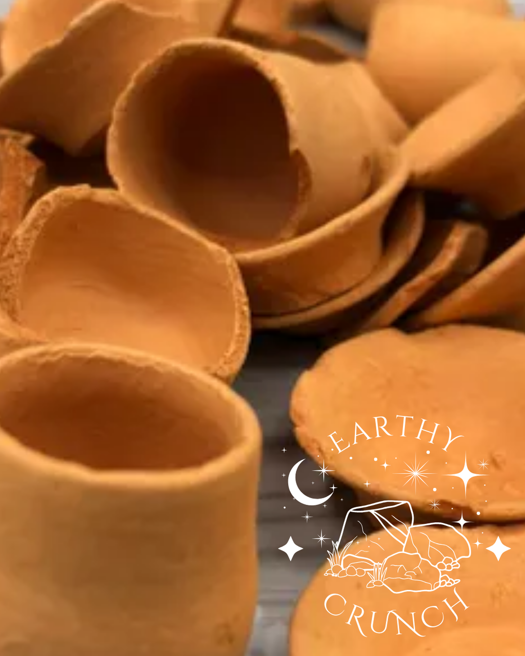Soft Mexican Mini Clay Pots (Broken) - Crujientes/Pedaceria De Barro- Edible Mexican terracotta clay pots for Pica/Geophagia