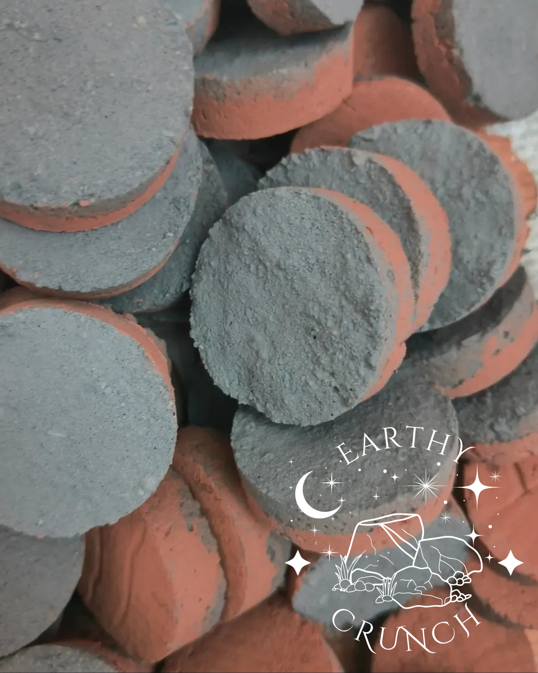 Ember Pucks - Dryfruit and Red Nak (x2) - Smoky Iron-rich Indian clay treats