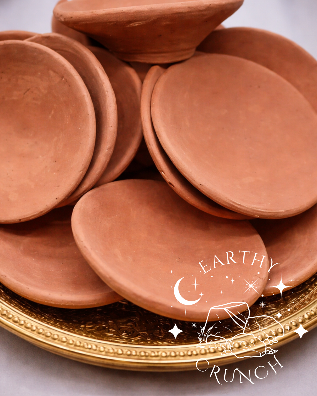 Whole Indian Non-Smoky Brown Terracotta Mini Clay Saucers (Coming Soon June 2026)