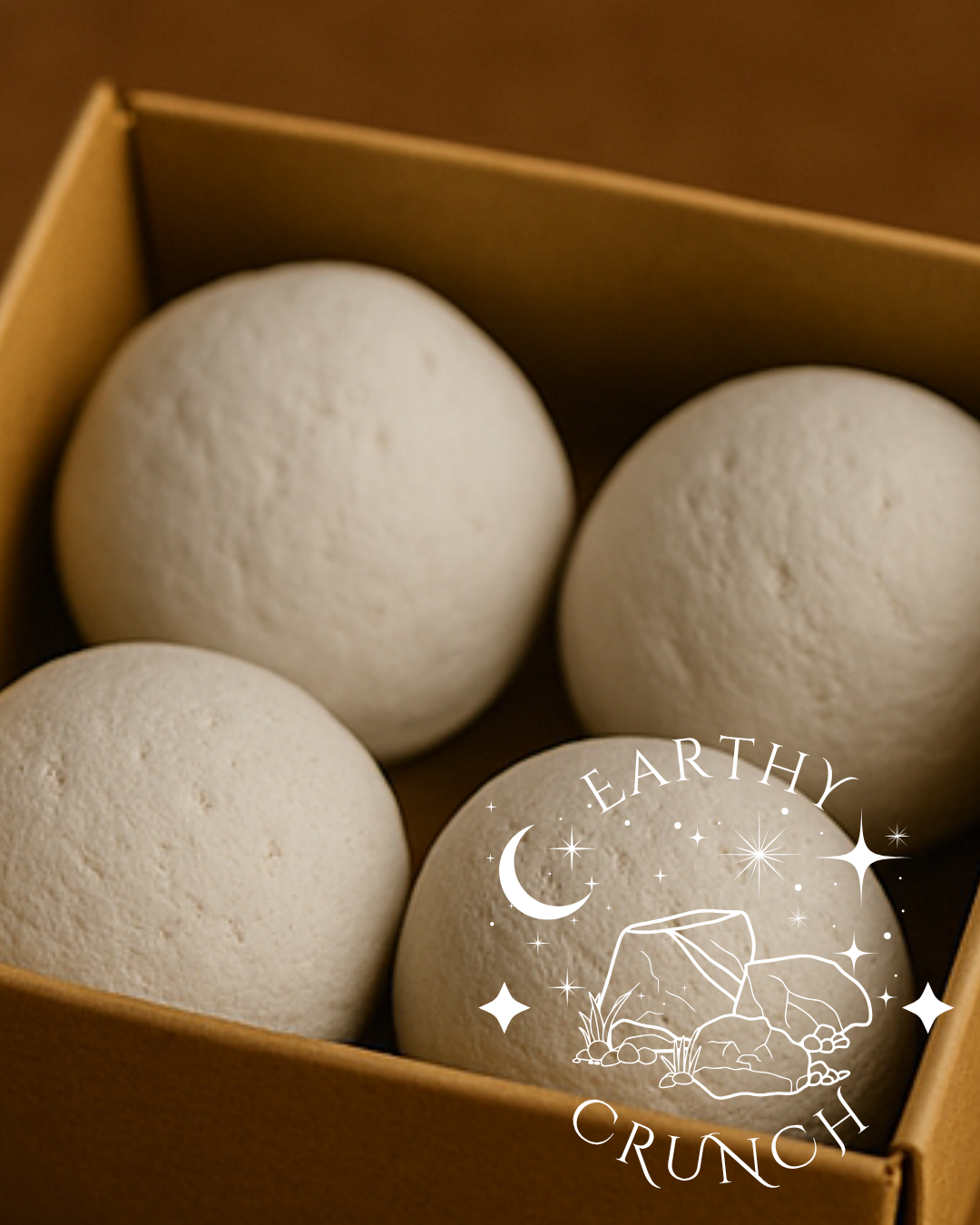 White Slate Balls with crumbs (x4) - Indian Shale Stone treats