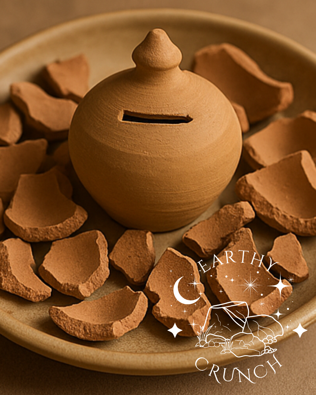 Mini Whole Gullak Terracotta Clay Pots (125g)- Edible clay pots for Pica