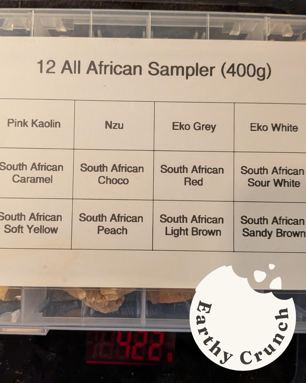 All African Clay Experience Sampler – Mixed African edible clay collection, Stash Box included