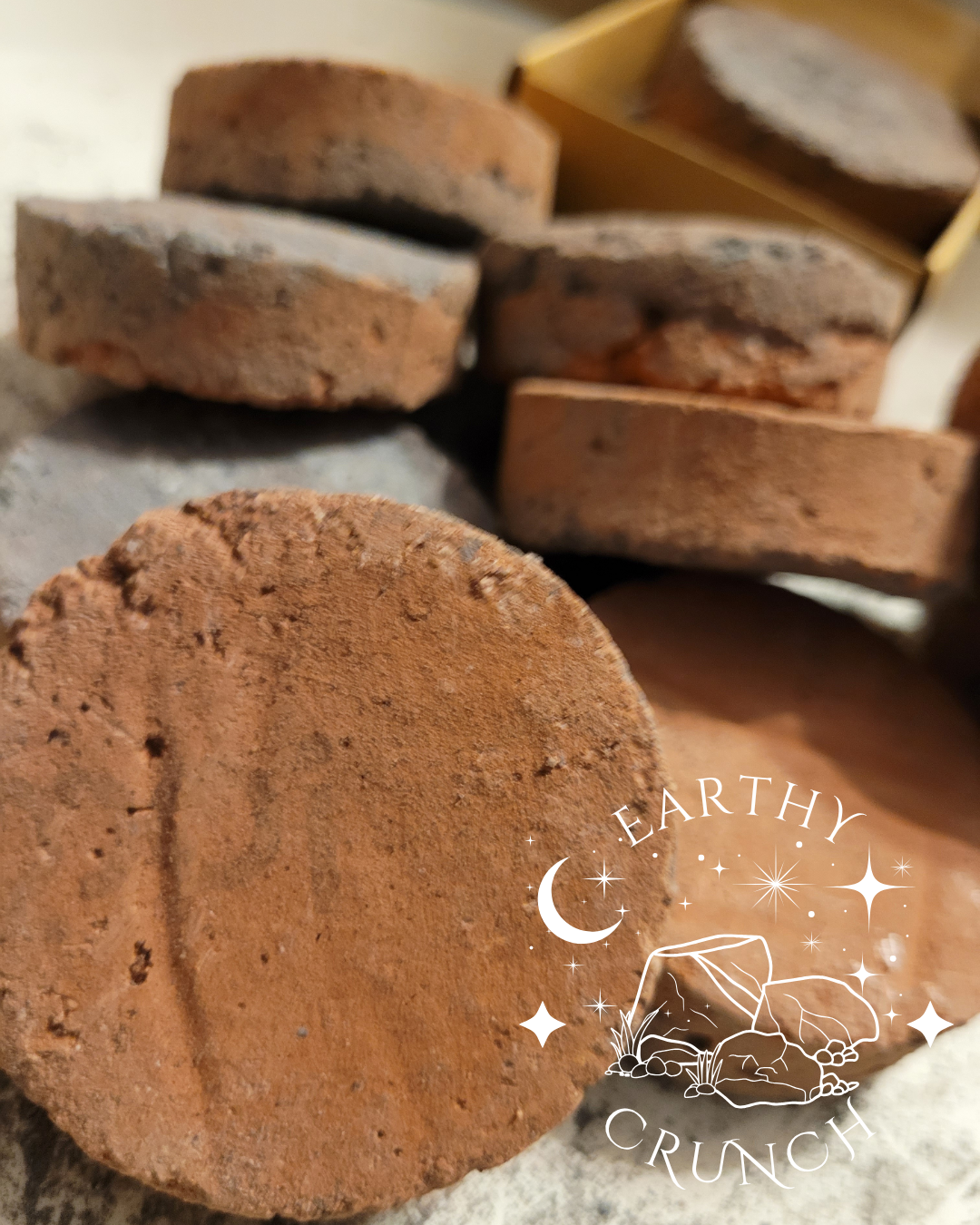Ember Pucks - Dryfruit and Red Nak (x2) - Smoky Iron-rich Indian clay treats