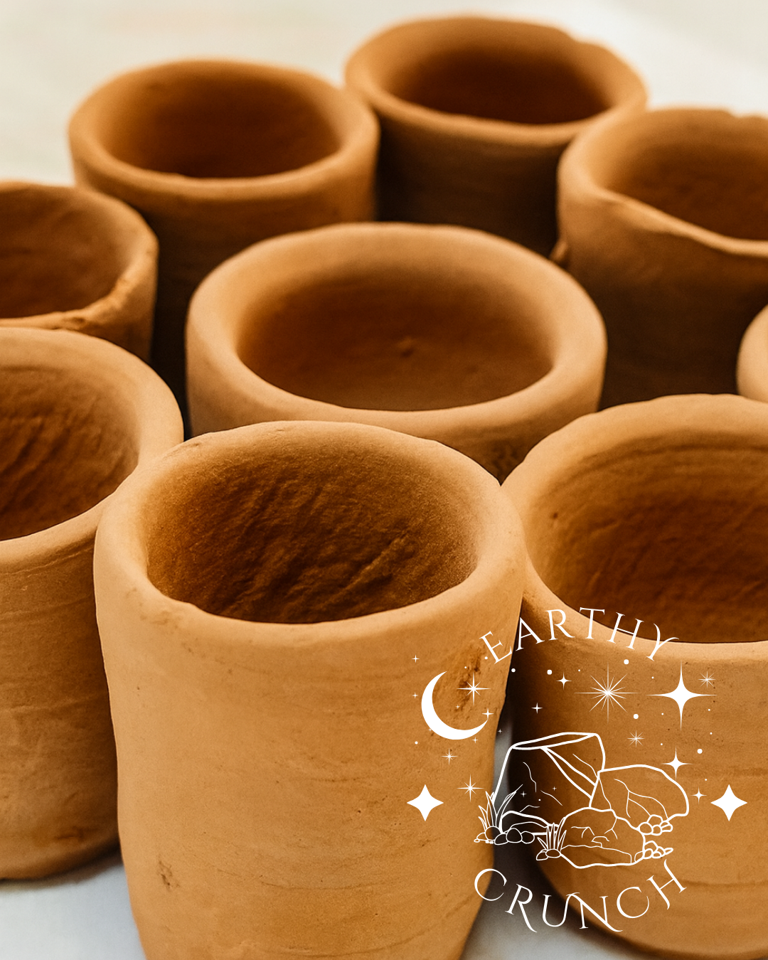 Indian Terracotta Tiny Glasses or Shot Pots - Edible Clay pots for Pica/Geophagia