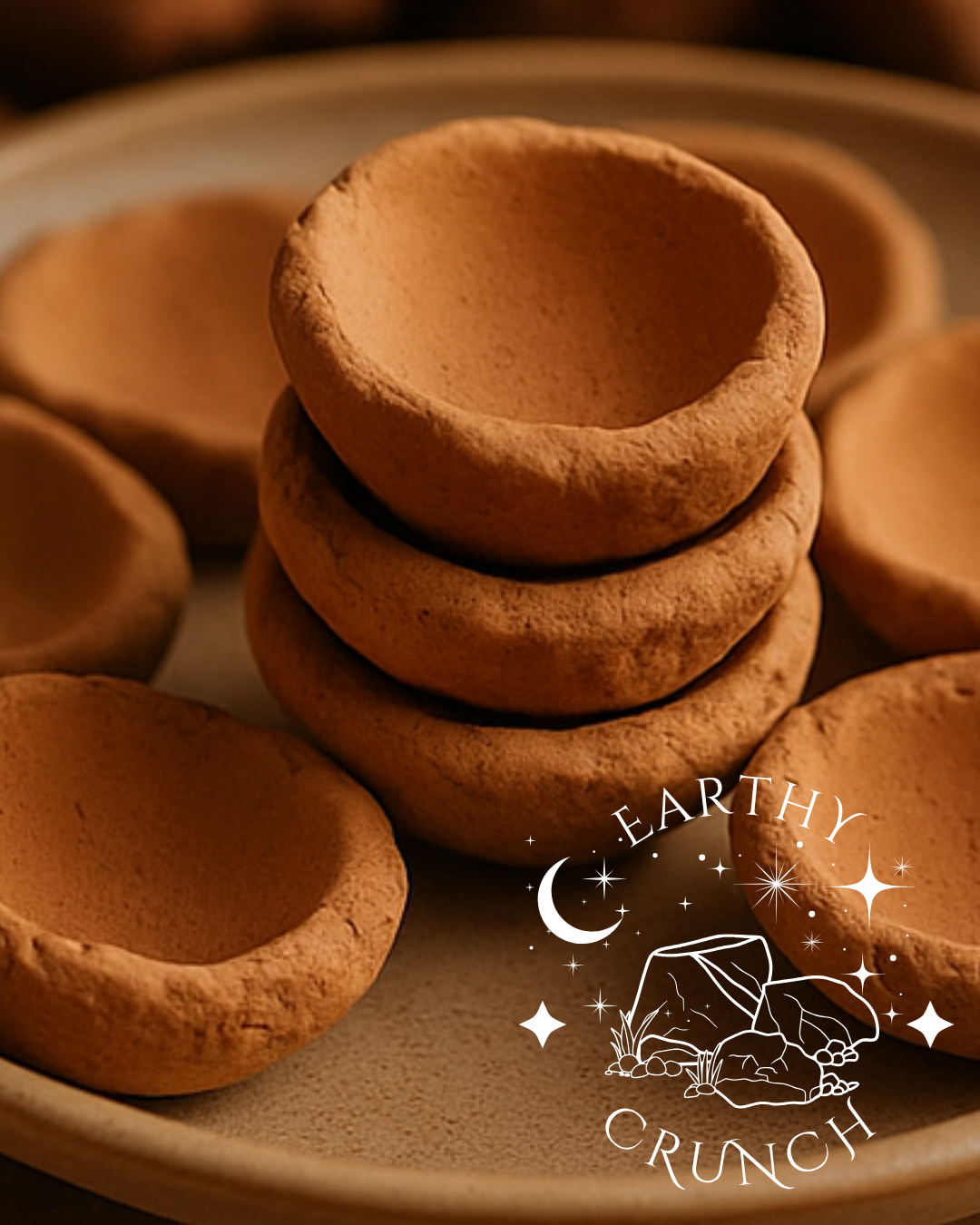 Indian Mini Hand-rolled Clay Pots (75g)- Edible terracotta for Pica