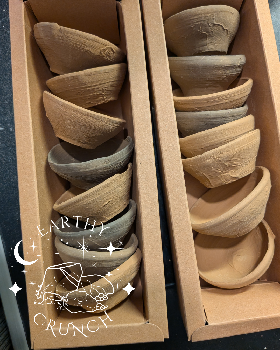 Indian Terracotta Clay Pot Saucers (Diyas) - Edible Mineral-Rich Indian Terracotta