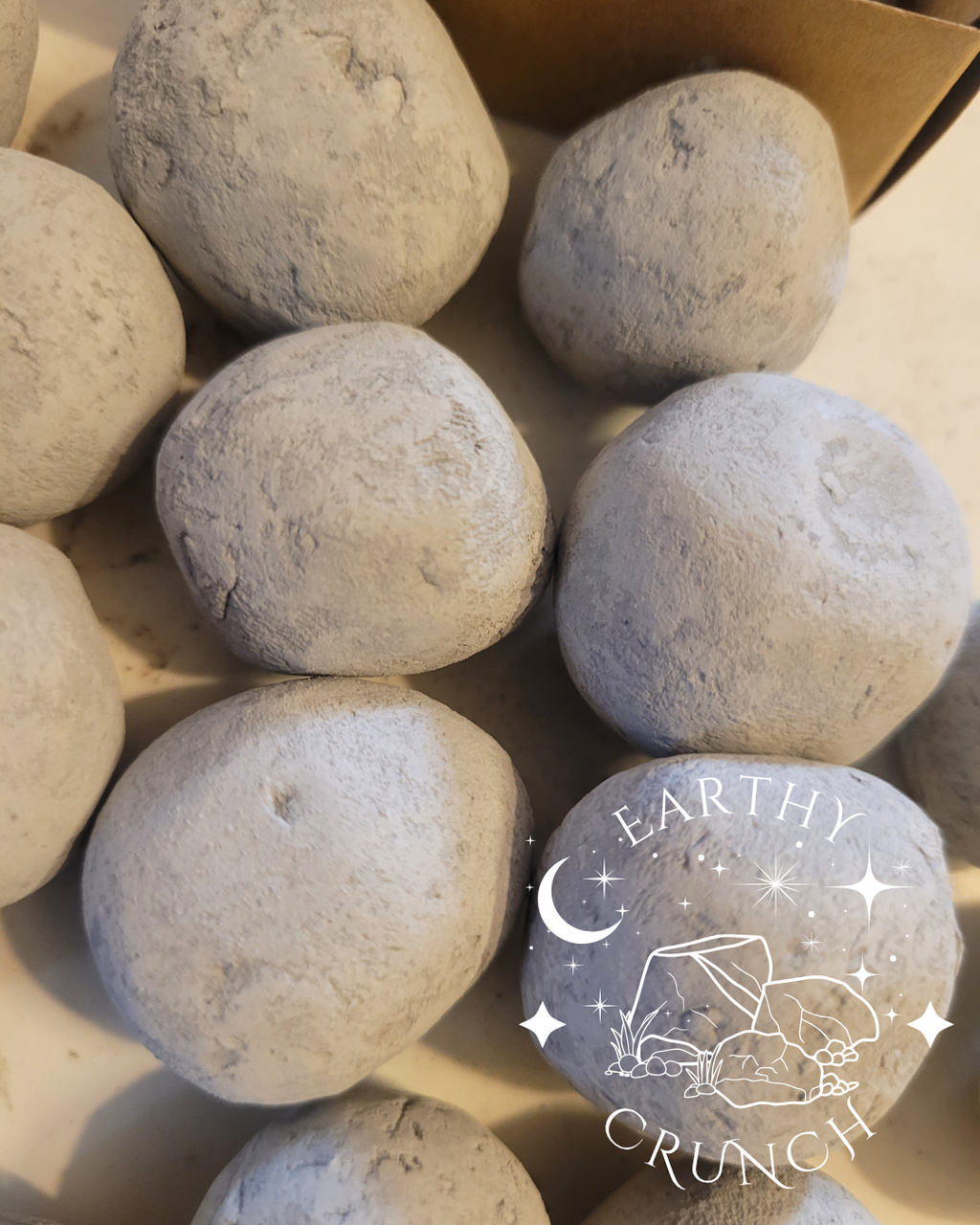 Black Slate Balls with crumbs - Shale Stone treats for Pica/Geophagia