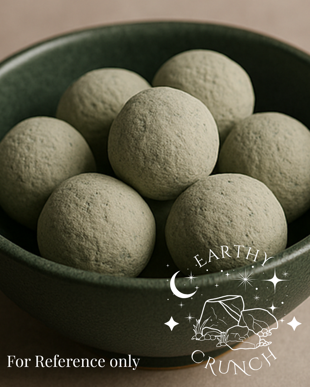 Crystal Moons/ Green Clay Balls - Cementy Indian Clay treats