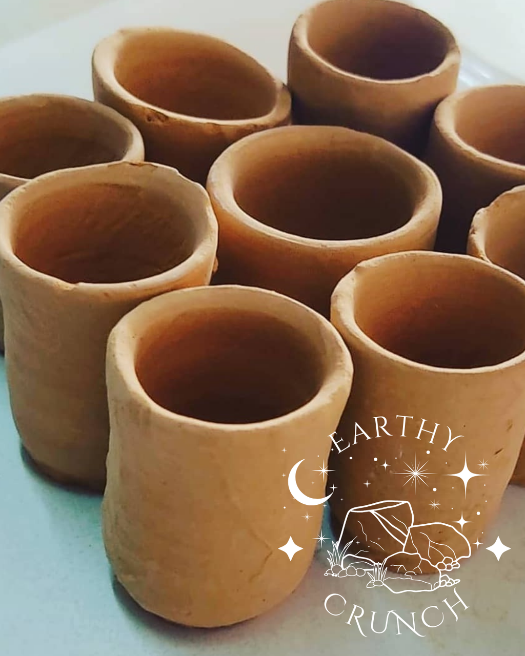 Indian Terracotta Tiny Glasses or Shot Pots - Edible Clay pots for Pica/Geophagia