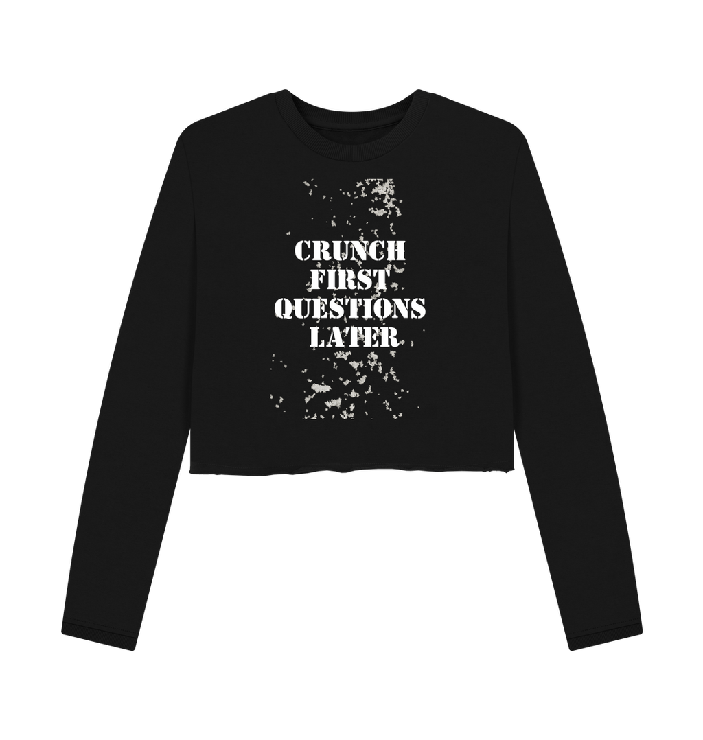 Black Printed Boxy Jumpers