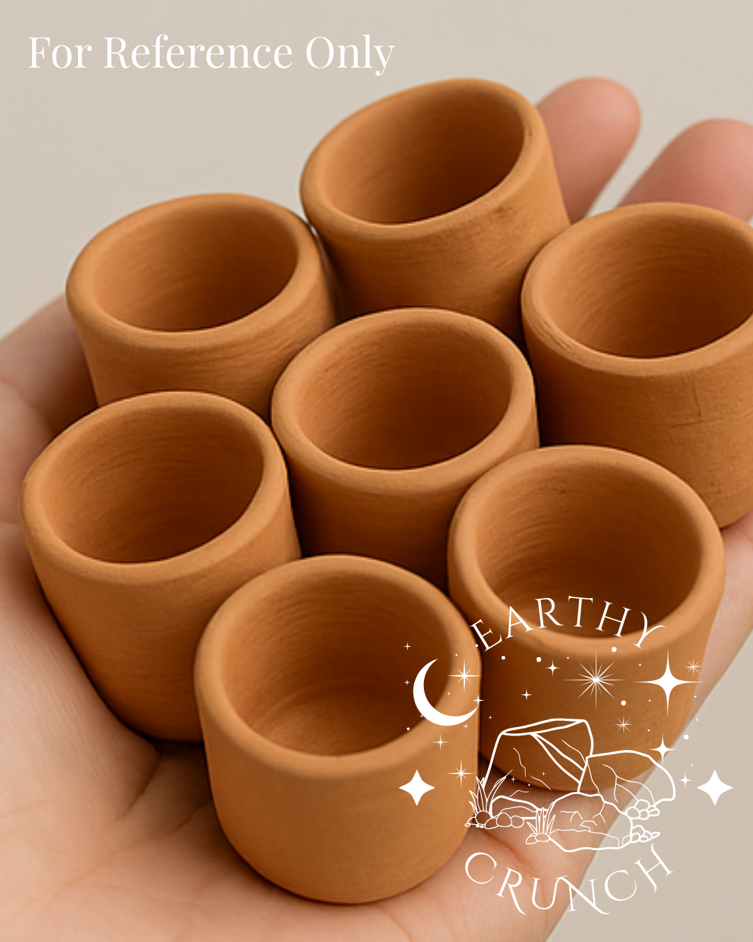 Indian Terracotta Tiny Glasses or Shot Pots - Edible Clay pots for Pica/Geophagia