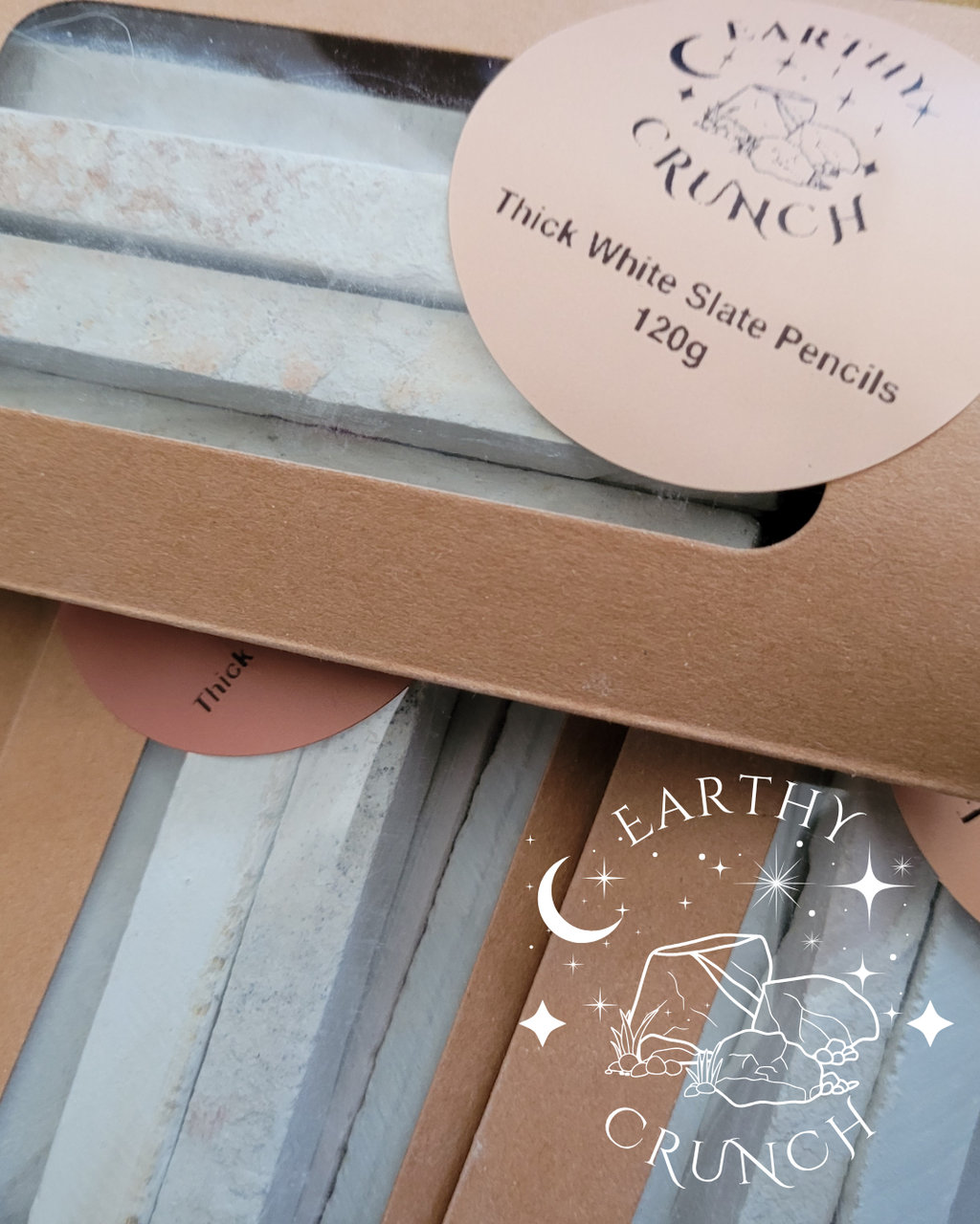 White Slate Pencils – Chalky Edible Indian Shale Stone Sticks