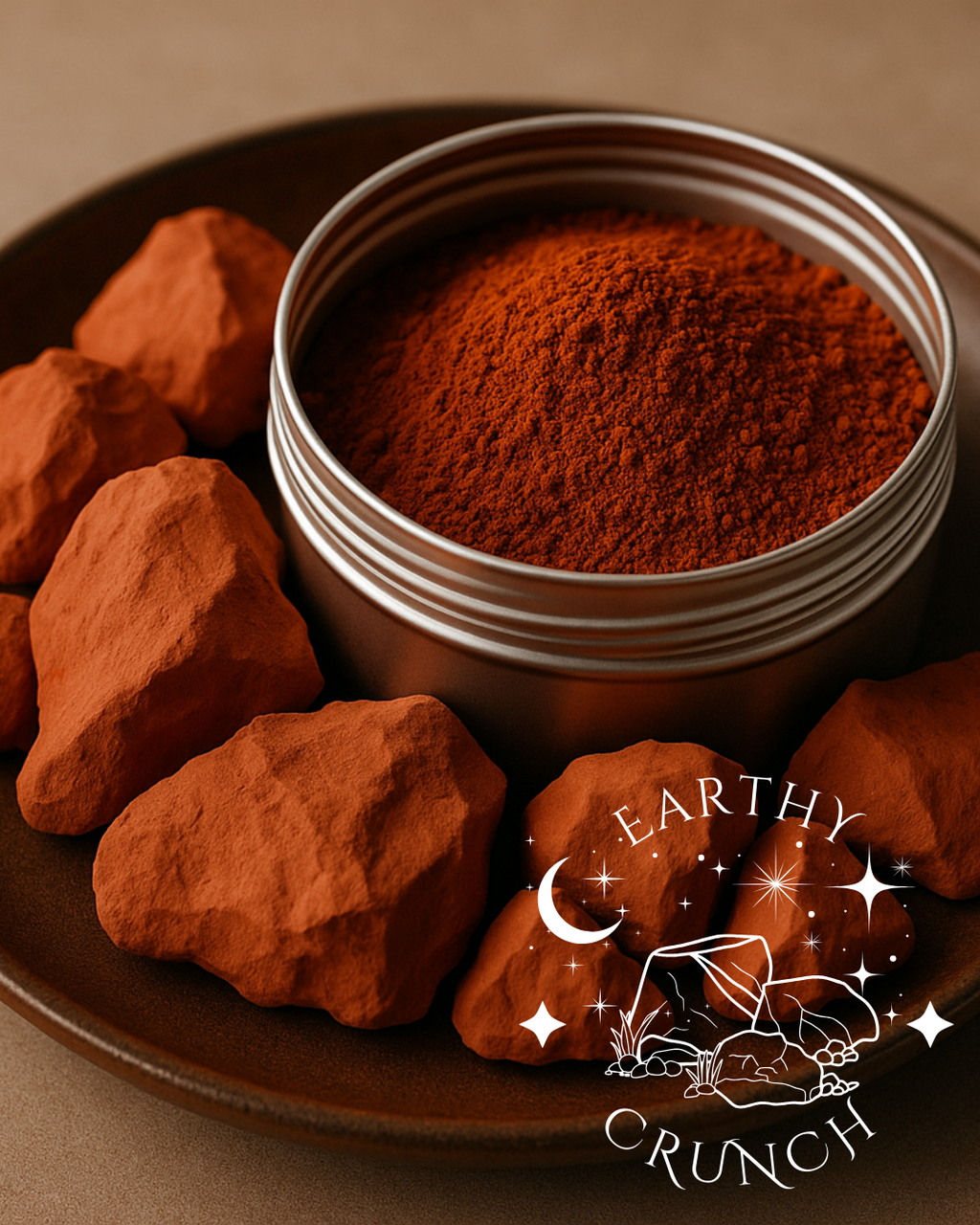 Whole Edible Kolkota Indian Terracotta Clay Pot with Indian Clay Powder Bundle