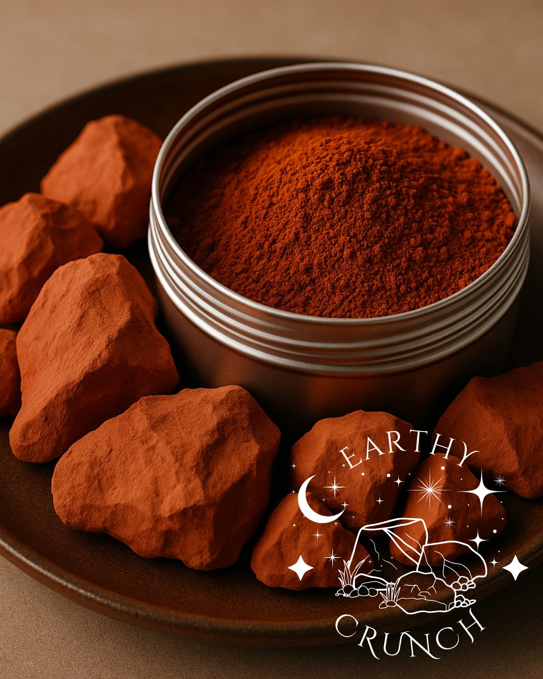 Whole Edible Kolkota Indian Terracotta Clay Pot with Indian Clay Powder Bundle