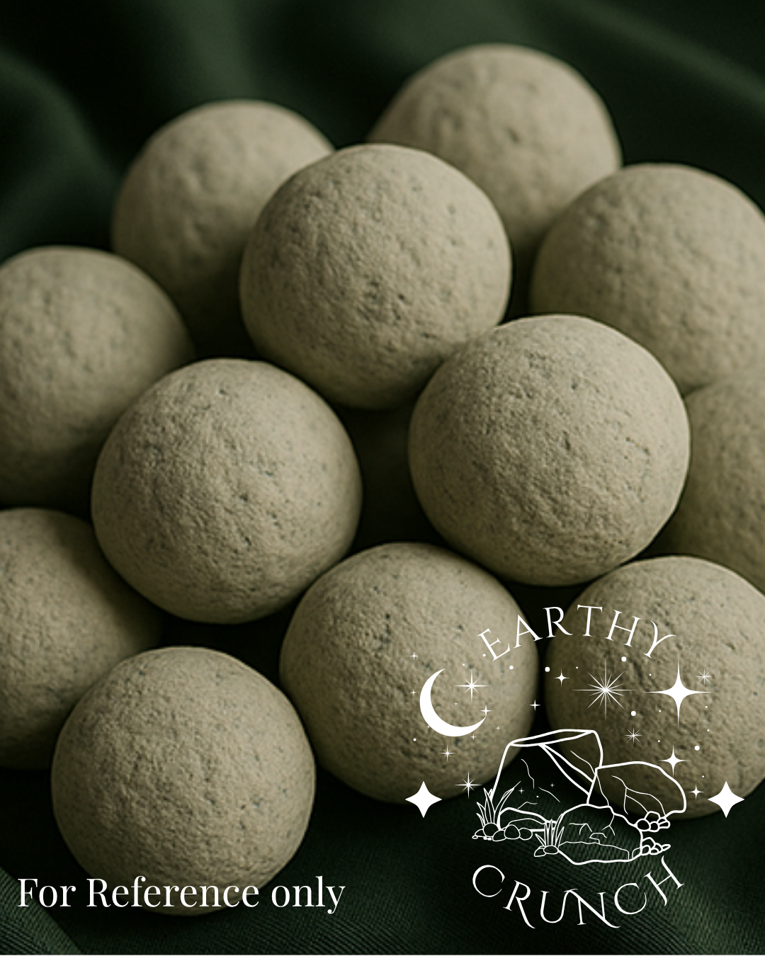 Crystal Moons/ Green Clay Balls - Cementy Indian Clay treats