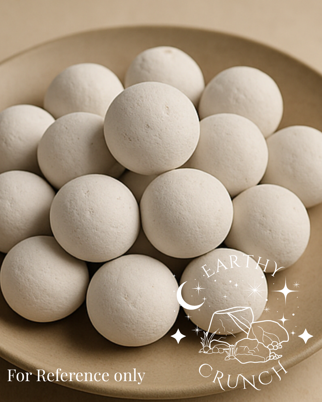 White Slate Balls with crumbs (x4) - Indian Shale Stone treats