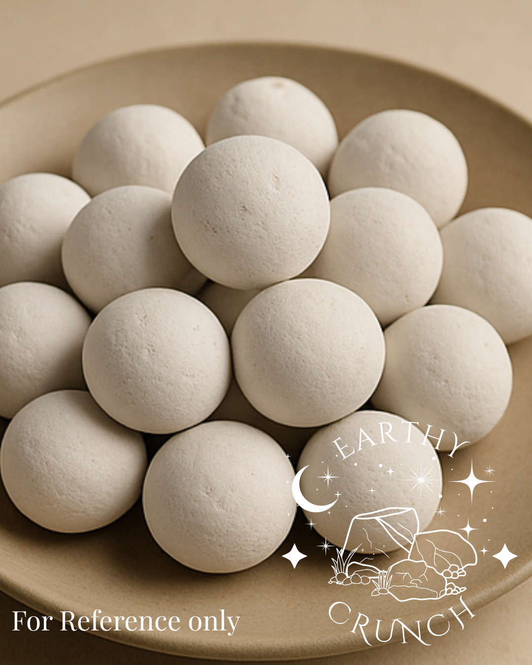 White Slate Balls with crumbs (x4) - Indian Shale Stone treats