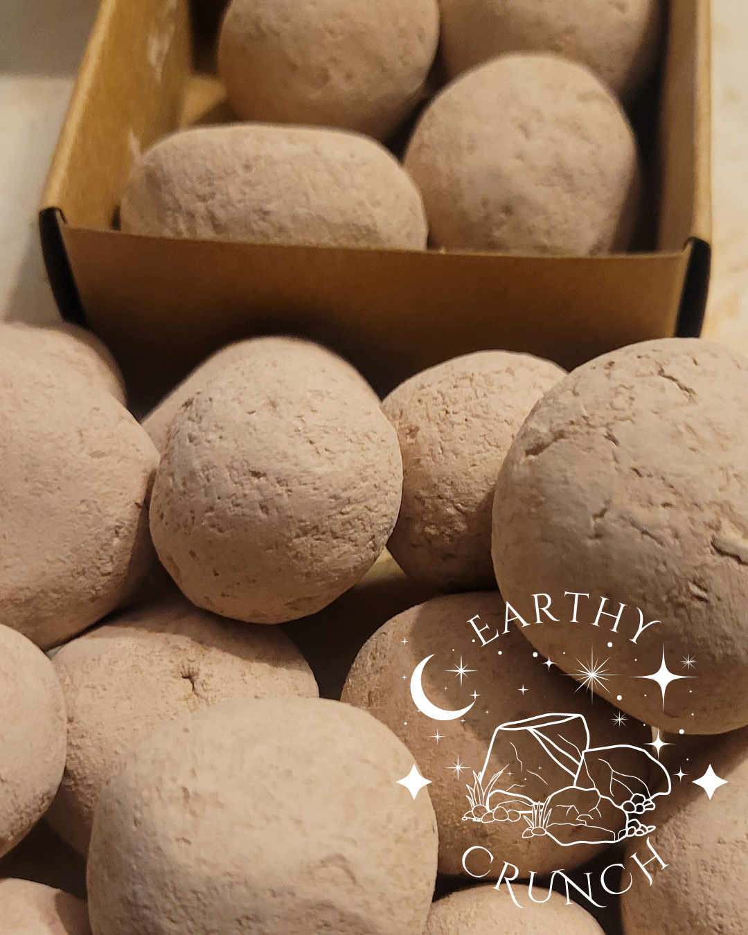 Red Slate Balls with crumbs - Indian Shale Stone treats