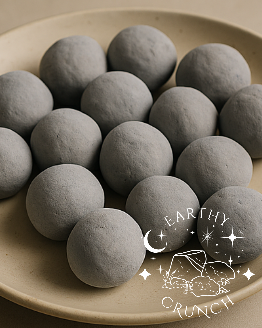 Black Slate Balls with crumbs - Shale Stone treats for Pica/Geophagia