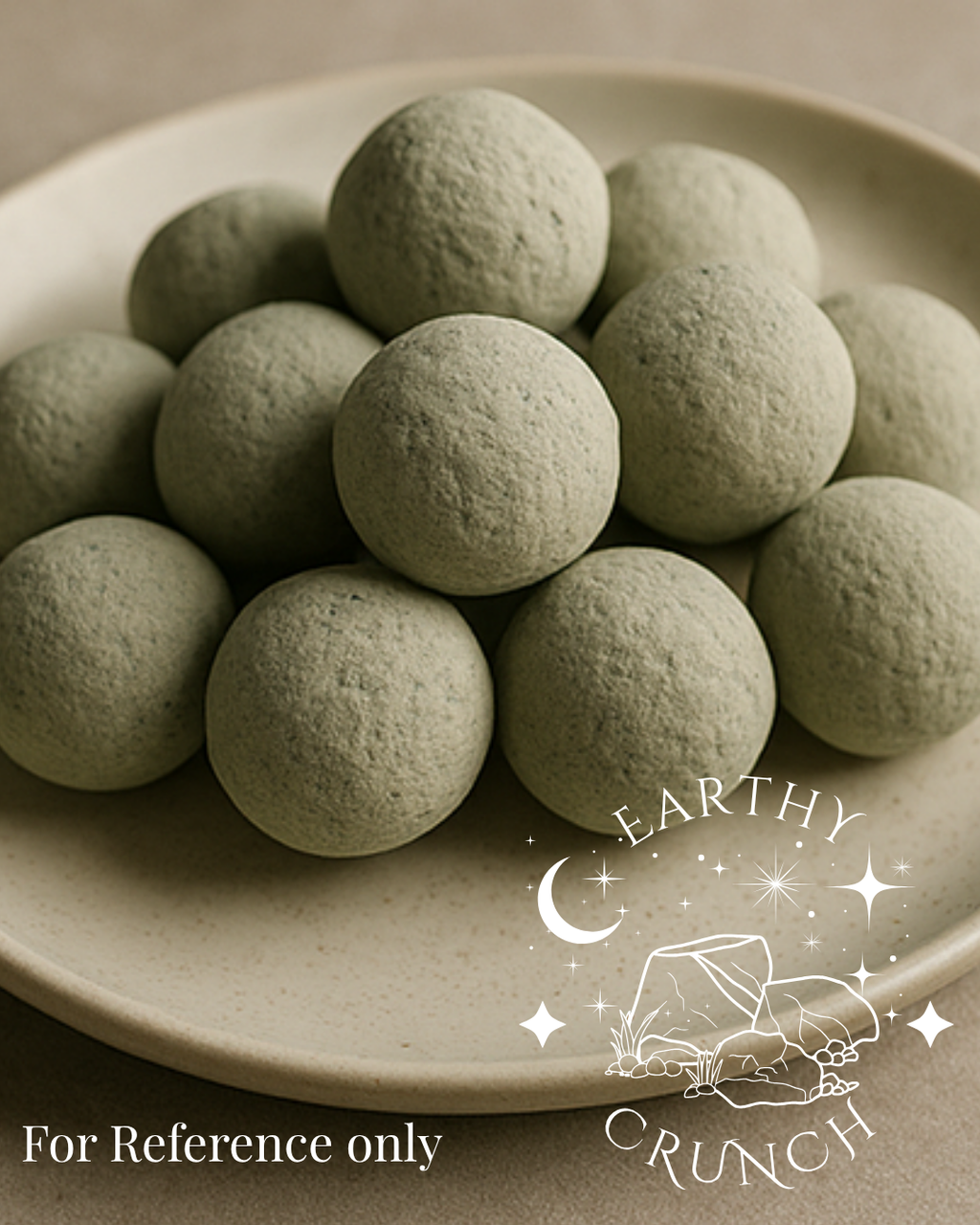 Crystal Moons/ Green Clay Balls - Cementy Indian Clay treats