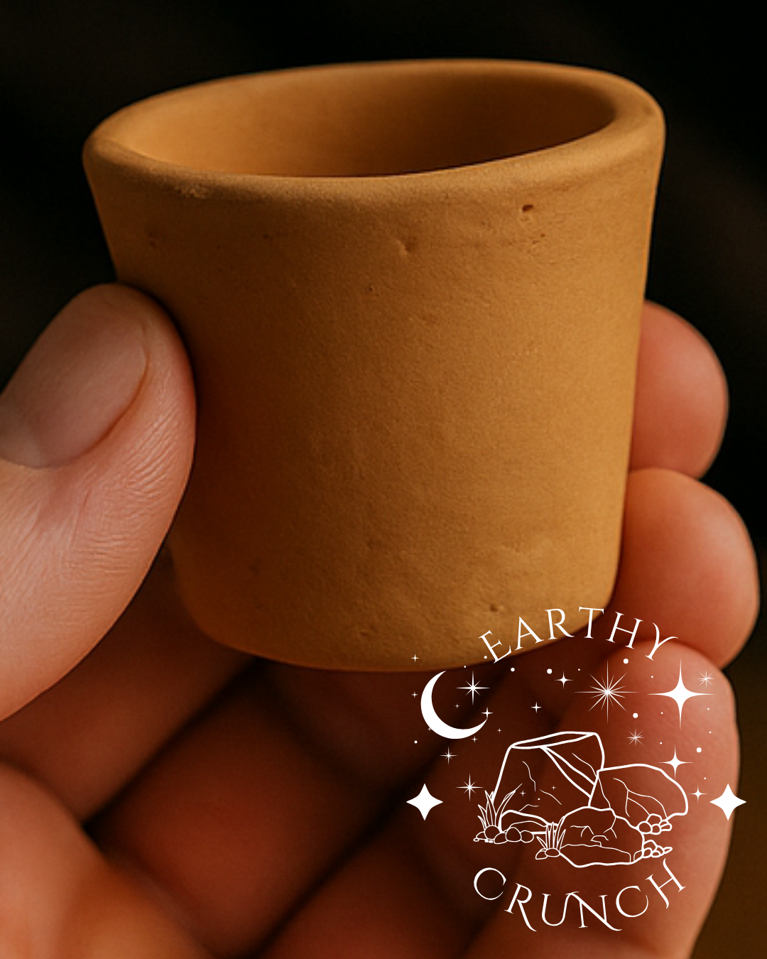Indian Terracotta Tiny Glasses or Shot Pots (200g) - Edible clay pots for Pica