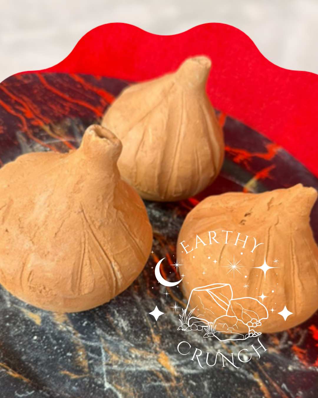 Calabacitas - Colombian clay-filled pumpkins, stuffed Latin terracotta clay pots