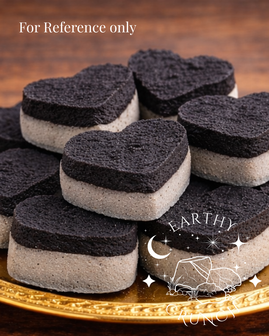 Crystal Dryfruit Double Layer Hearts - Edible Clay treats for Geophagia/ Pica