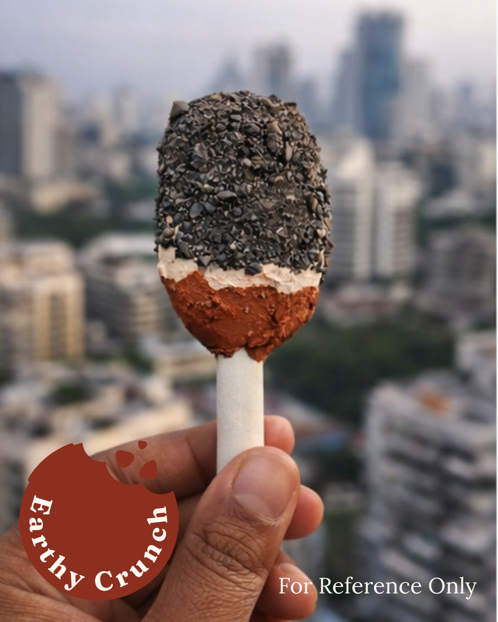 Galaxy Pops -  Layered red clays rolled in chalk paste and smoky crumbs (Edible Clay Treats)