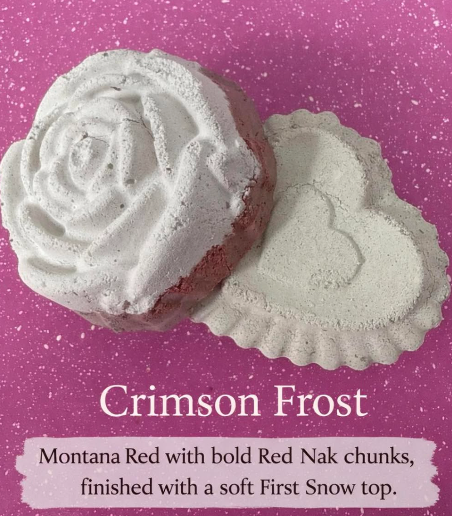 Crimson Snowstorm/Frost  - Creamy, Heart-shaped North American natural edible crunchy clay/dirt treats