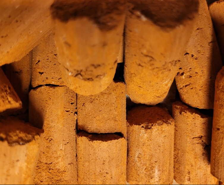 Red Khadi Sticks with Chalk Crumbs - Indian edible clay treats